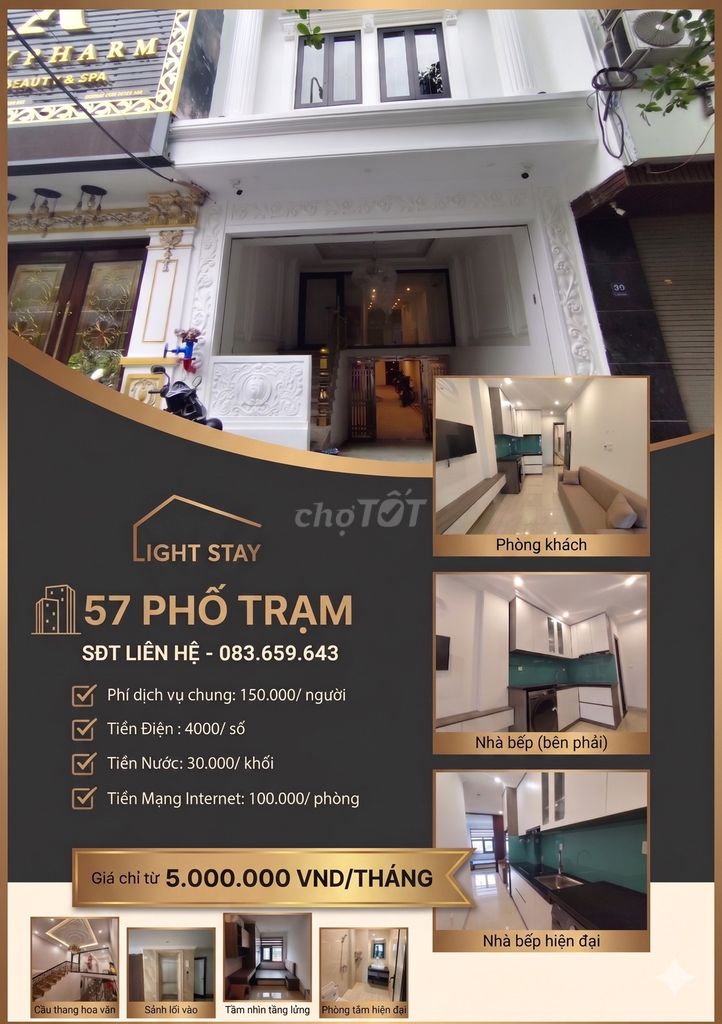 Cho thuê căn hộ chung cư 25m² tại Long Biên, Hà Nội